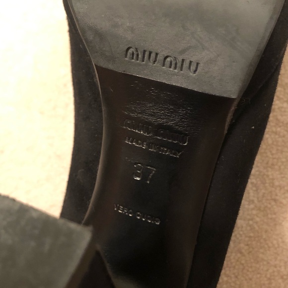 Miu Miu Black Suede Pumps - Picture 5 of 7